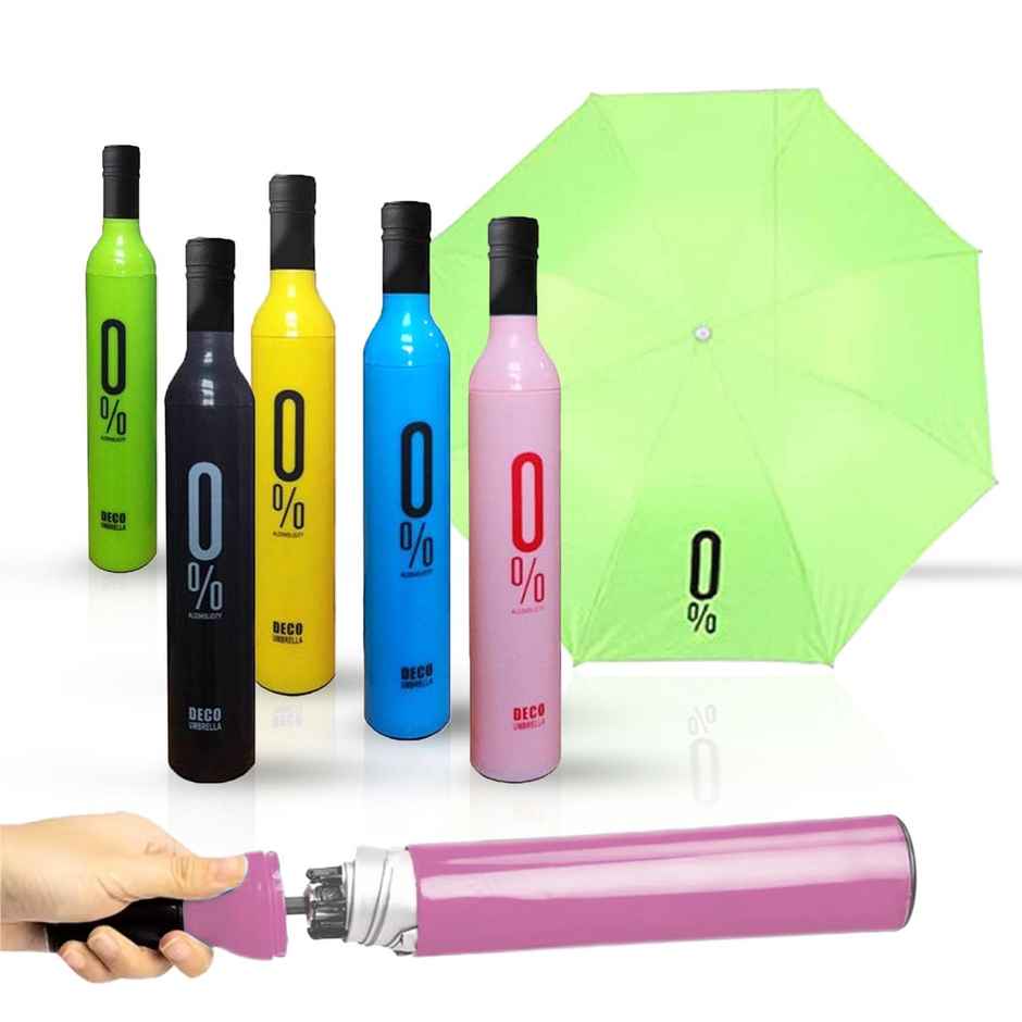 Party Propz Bottle Umbrella with hard case (Colour May Vary)