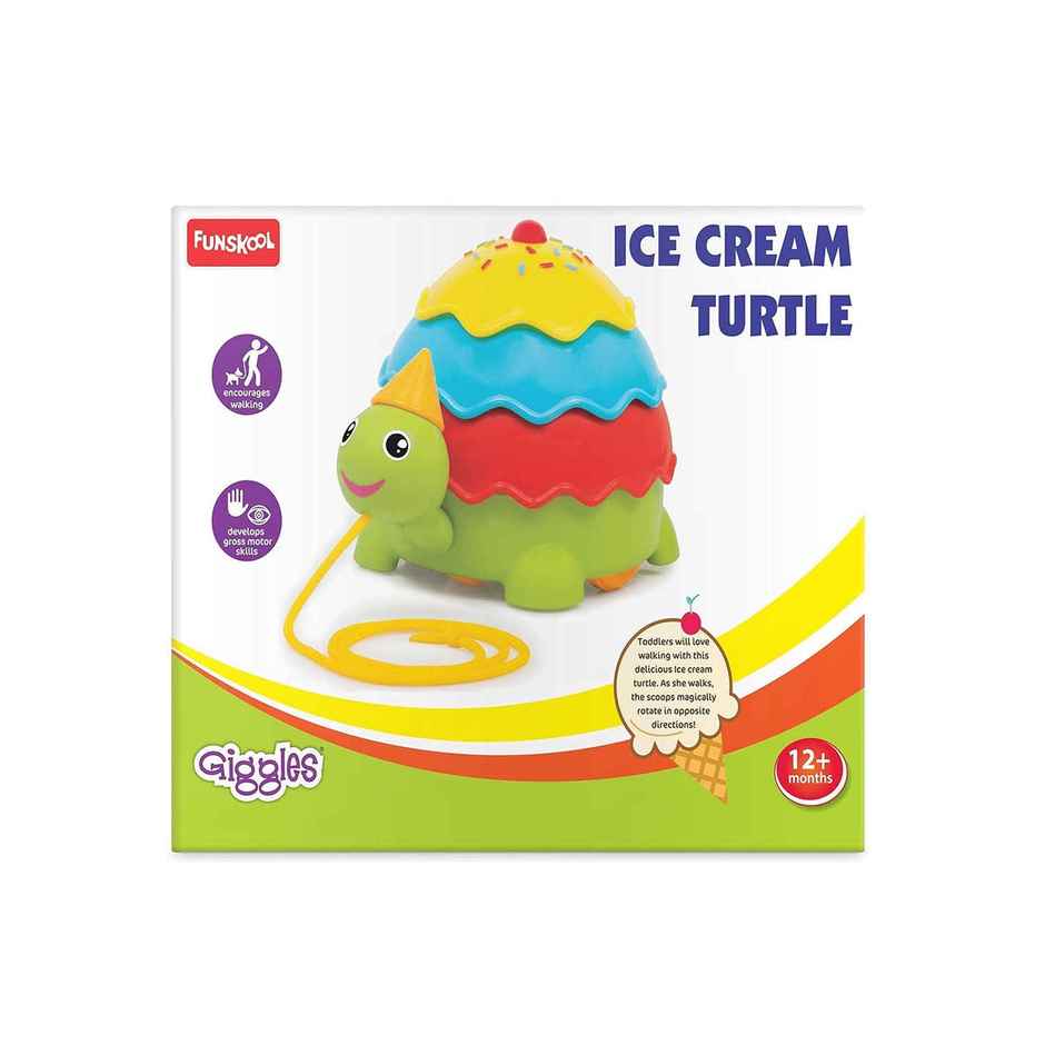 Giggles Funskool Ice Cream Turtle Pull Along Toy