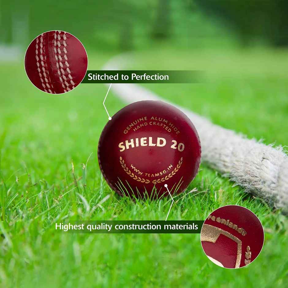 SG Shield 20 Leather Ball (Red)
