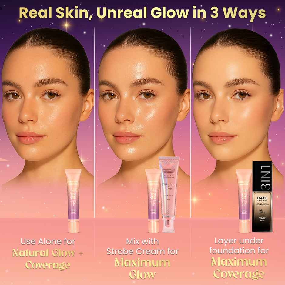 Faces Canada Strobe CC Tint Mini | Sunset Glaze 02 | BB/CC Cream & Highlighter