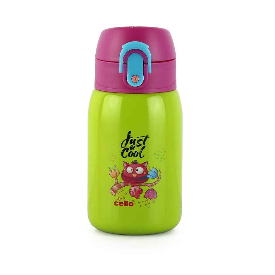 Cello Junior Stainless Steel Kids Flask | 275 ml | Leak-Proof | Green