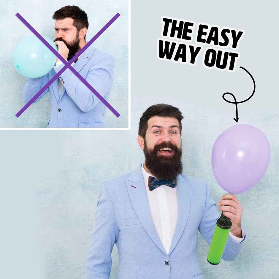 Just Party Hand Held Balloon Air Pump (Colour May Vary)