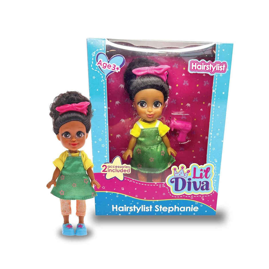 Li'l Diva Hairstylist Stephanie 6 Inch Preschool Doll with Accessories (Ages 3+)