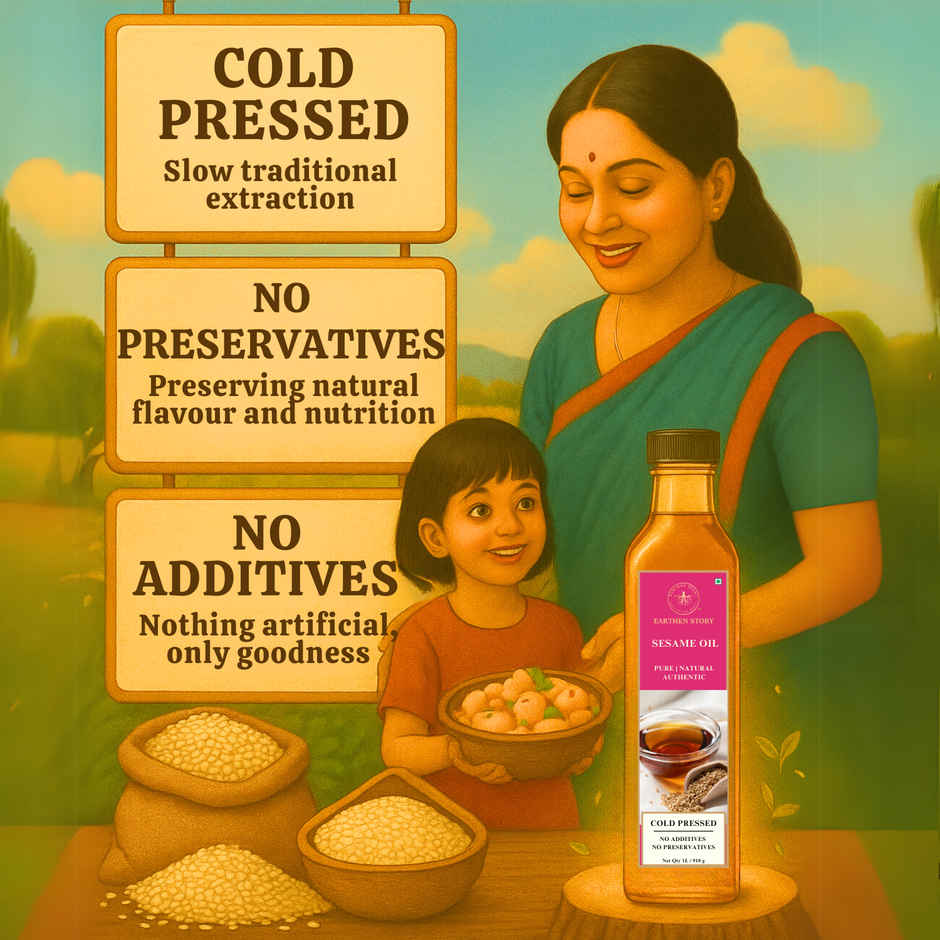 Earthen Story Sesame (Til/Gingelly) Cold Pressed Oil | Organic
