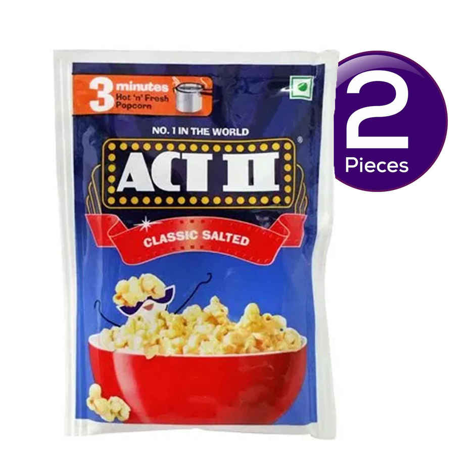 ACT II Instant Popcorn - Classic Salted, Hot & Fresh in 3 mins Combo