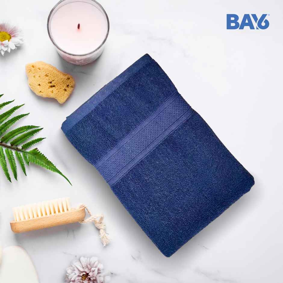 BAY6 Microfibre Moxy Bath Towel | 400 GSM | Blue - 70 x 140 cm