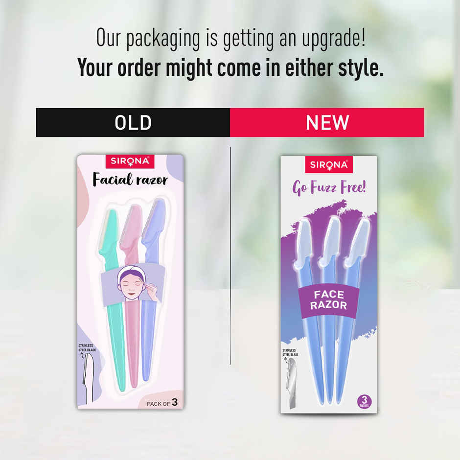 Sirona Reusable Face Razors For Women For Facial Hair - Pack Of 3