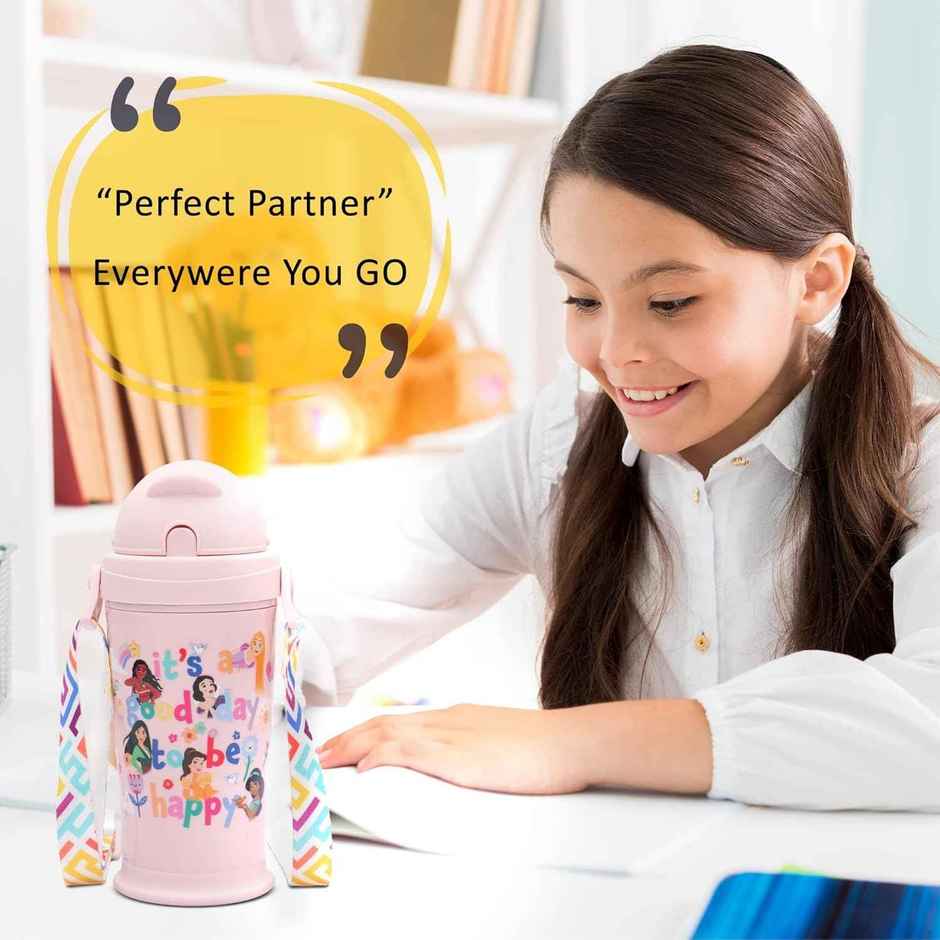 Jaypee Zippy Pro Stainless Steel Insulated Sipper Disney Character Printed Bottle For Kids | Pink