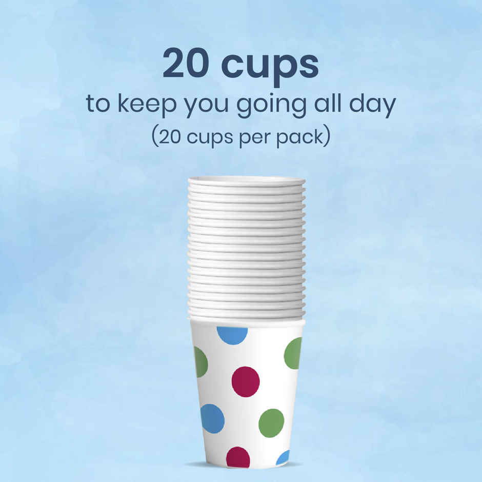 Disposable Printed Paper Cups | 200 ml | Origami