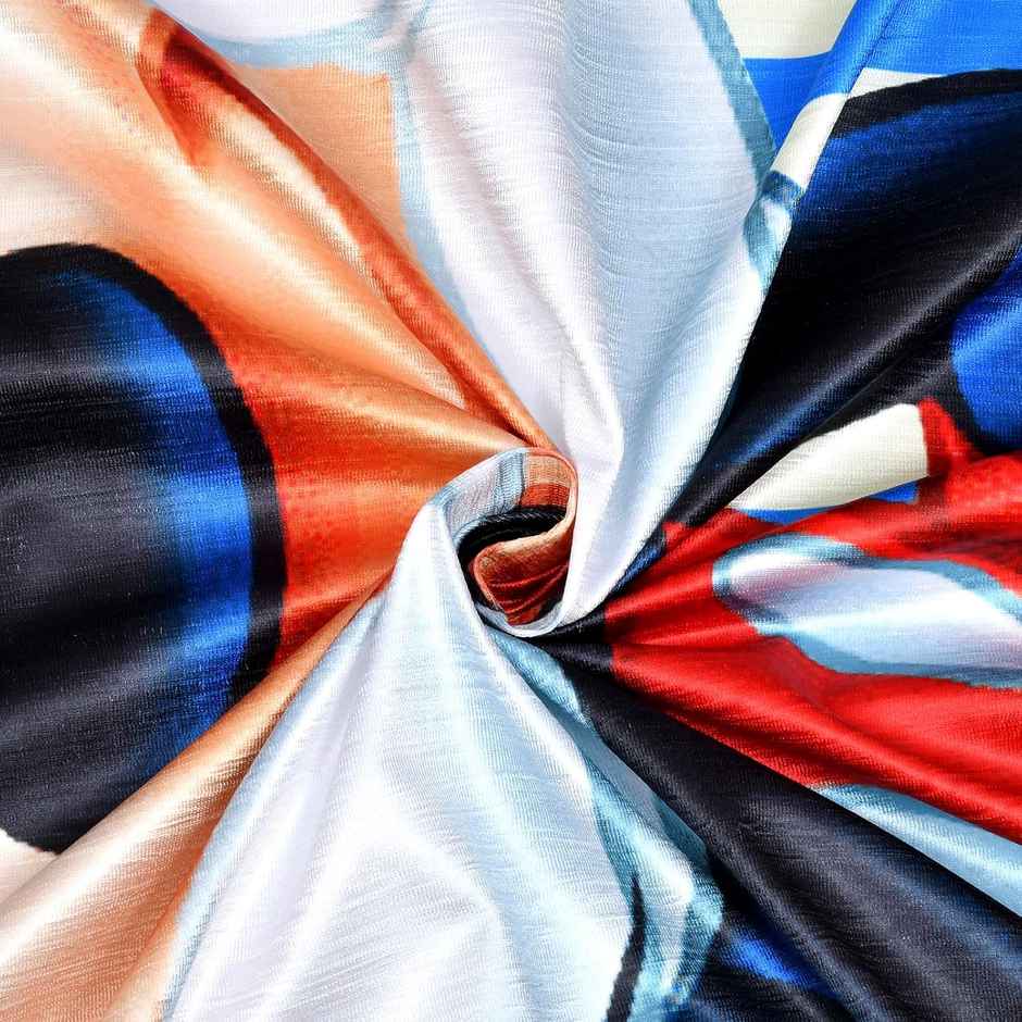 Kuber Industries Disney Mickey 7 Feet Door Curtain for Living Room | Bedroom | 8 Eyelet (Cream)