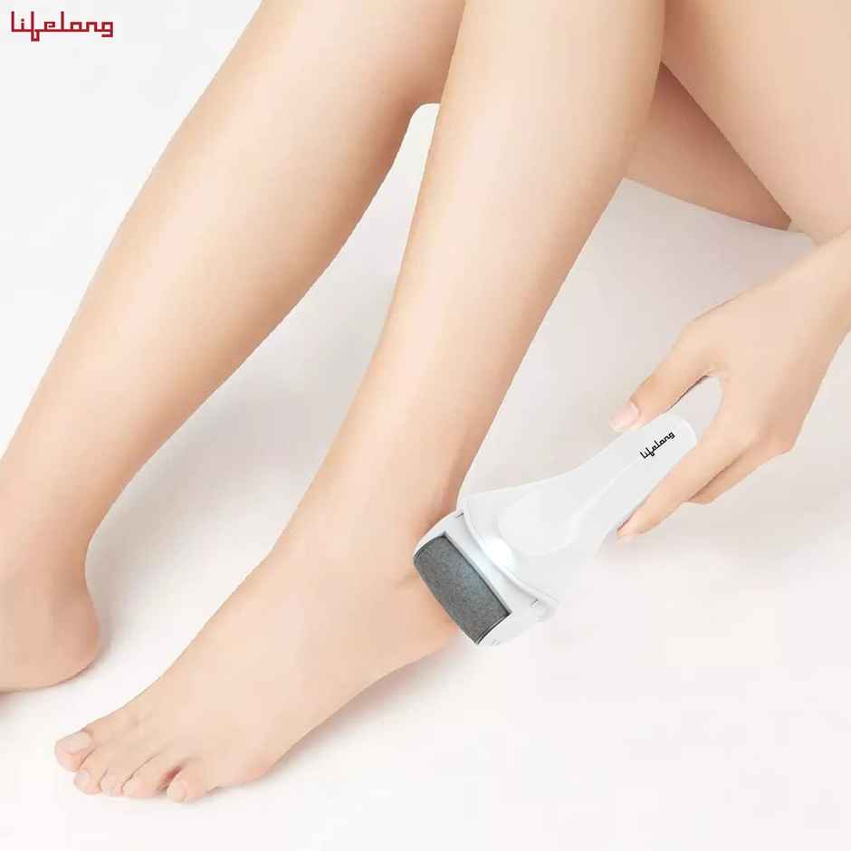Lifelong LLPCW04 Rechargeable Callus Remover - 3 Changeable Roller Heads