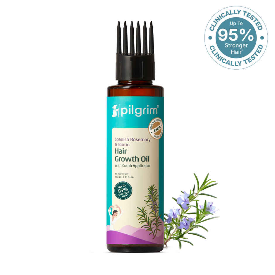 PIlgrim Spanish Rosemary & Biotin Hair Growth Oil Reduces Hair Fall & Boosts Hair Growth