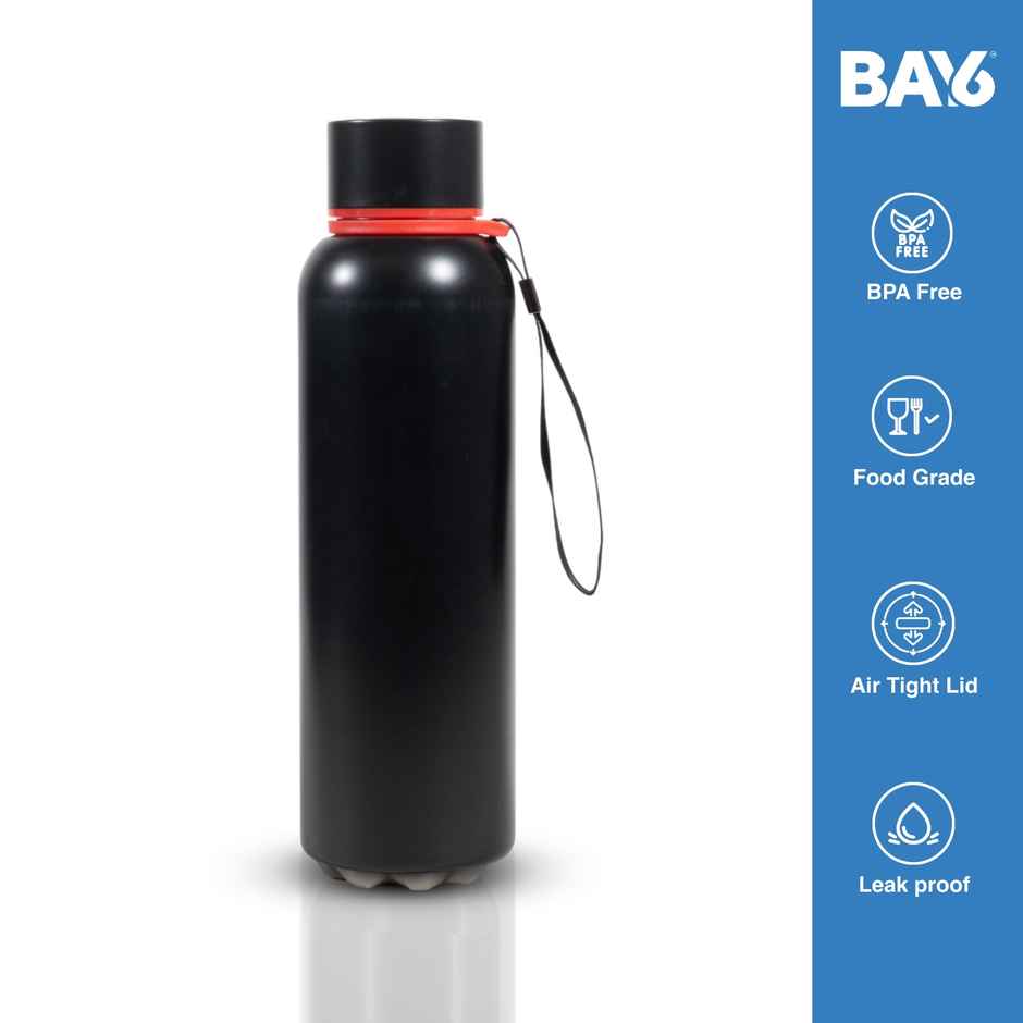 BAY6 Stainless Steel Hot & Cold Vacuum Bottle 700ml | Black
