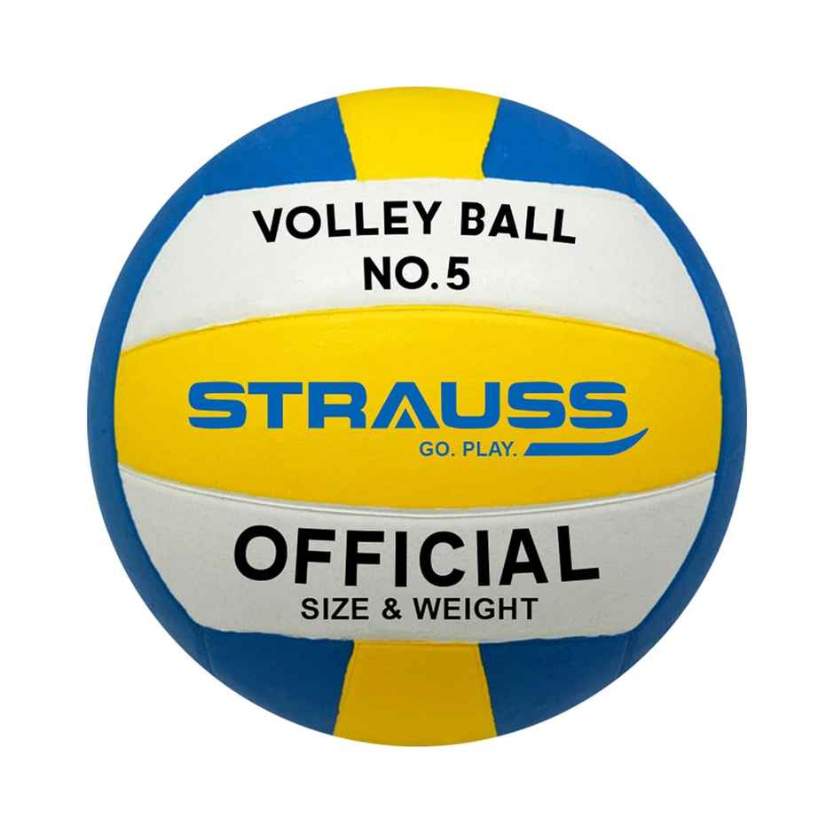 Strauss Official Volleyball, Size 5, Blue & White
