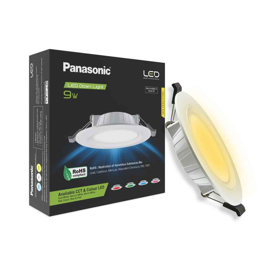 Panasonic 9W Slim Concealed Downlight,Warm White - 3000K