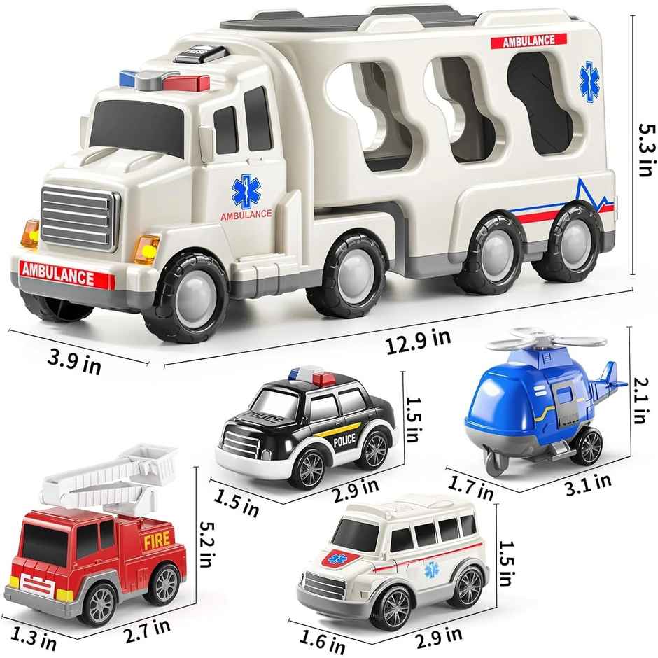 Toybharat Ambulance Carrier Truck | Assorted
