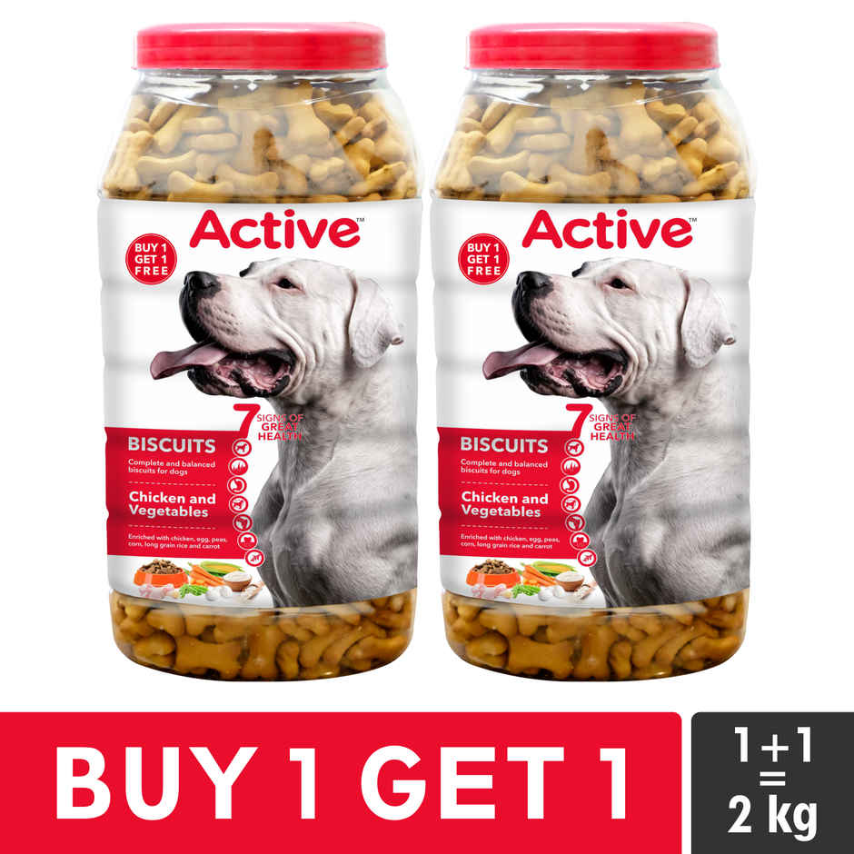 Active Chicken Flavour Biscuits Dog Treat (Buy 1 Get 1 Free)
