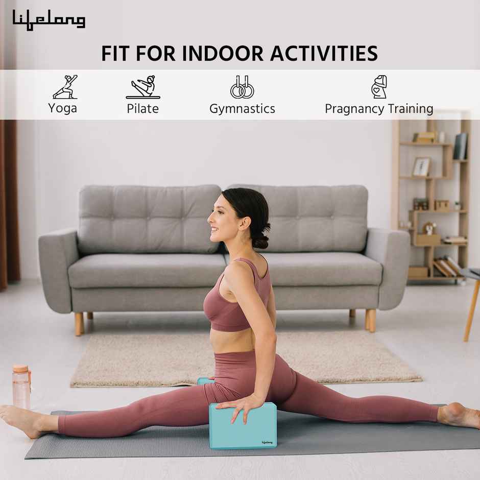 Lifelong Yoga Block (Llyb102) | Foam | 3 x 6 x 9 Inches - Assorted
