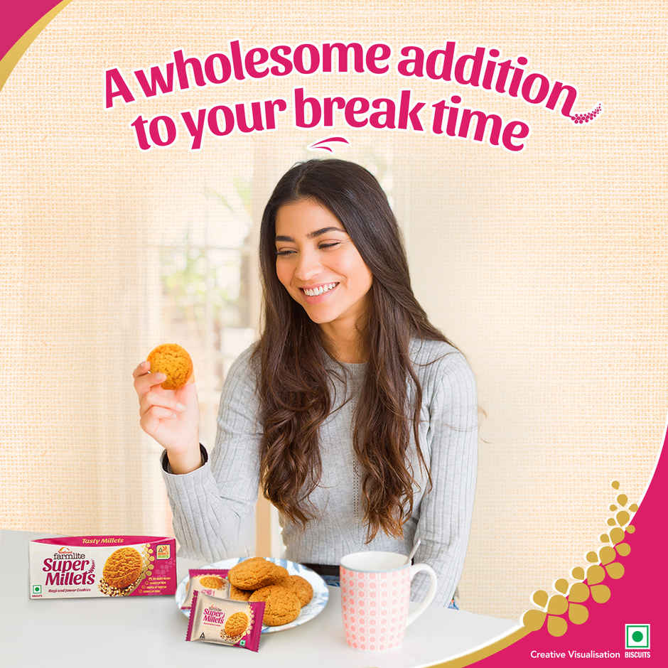 Super Millets Ragi & Jowar Cookies by Sunfeast Farmlite