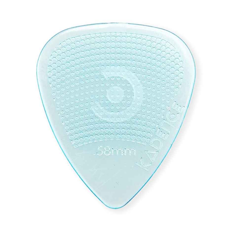 Kadence 10 Guitar Picks with Anti-Slip Grip, Crystal Clear Polycarbonate, 0.48 & 0.58mm
