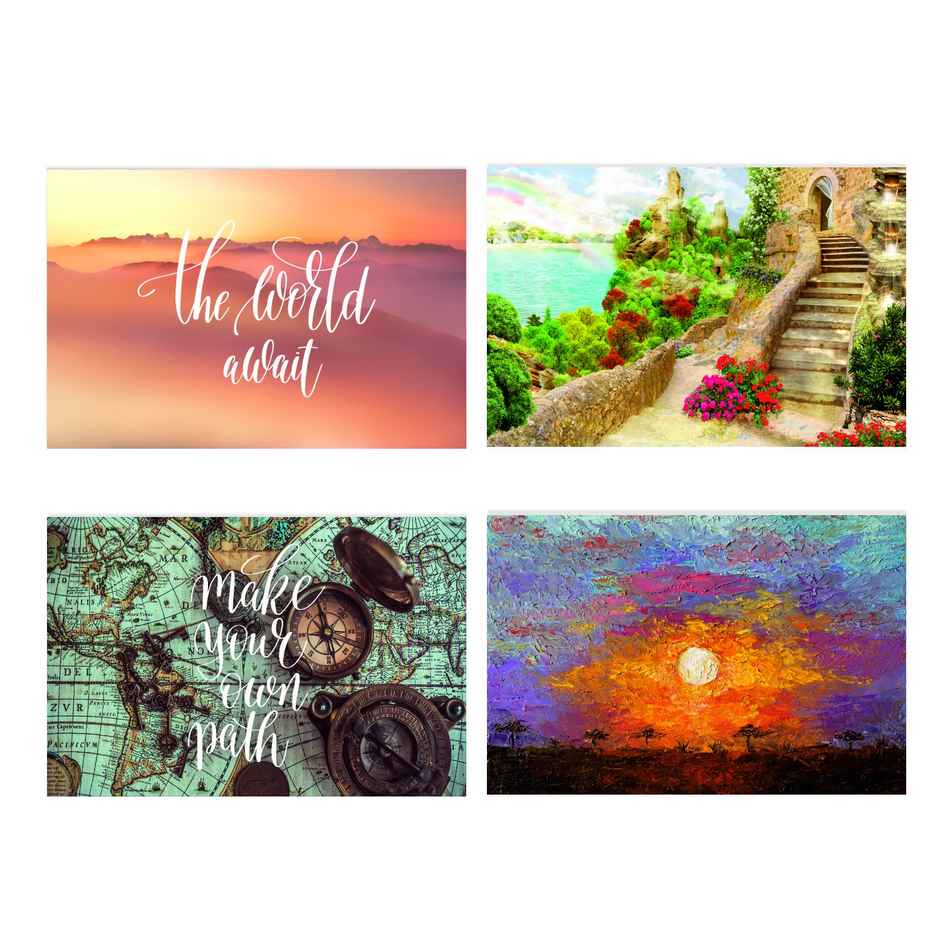 Paper Plane Design Travel Theme Wall Posters | Set of 10 | (12 Inch x 18 Inch) D4
