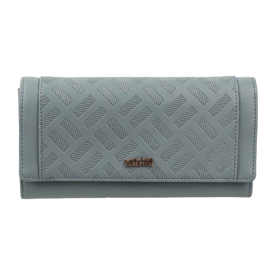 Mochi Light Blue Synthetic Wallet for Women | 95-7698-32