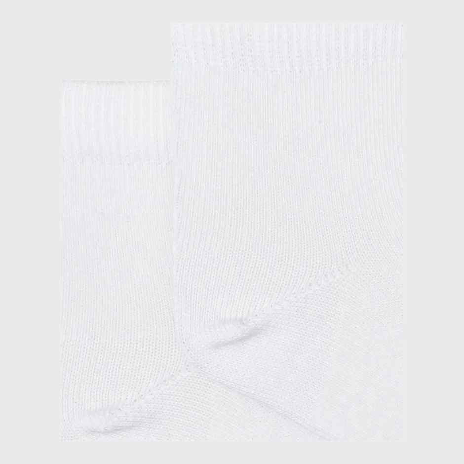 Jockey Unisex Solid Cotton, Nylon and Elastane Ankle Socks | White | 7 - 8 years