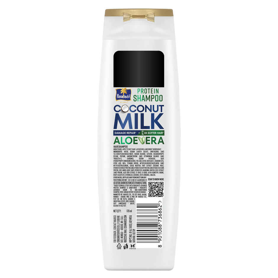 Parachute Advansed Damage Repair Protein Shampoo | Coconut Milk and Aloe Vera