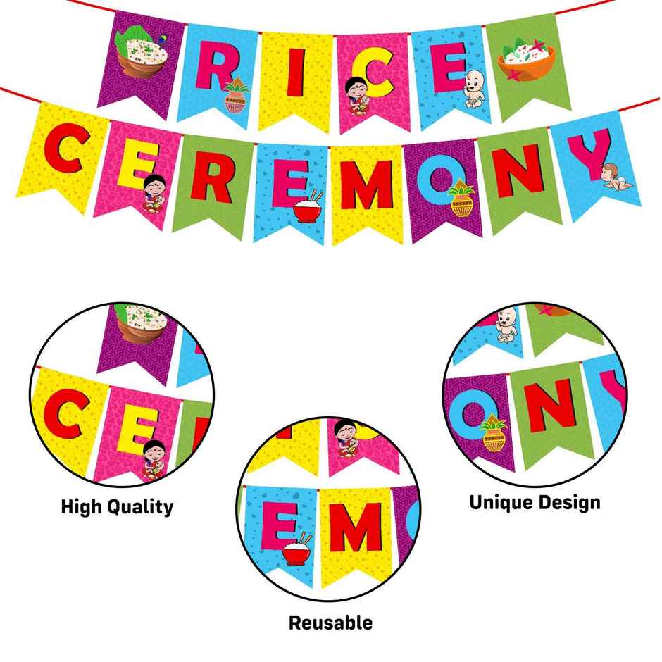 Annaprashan Decoration Items Rice Ceremony Banner and Photo Props | Party Propz