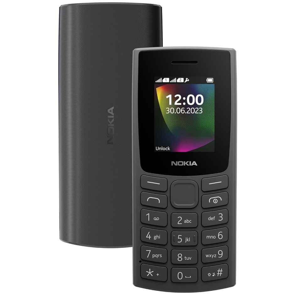 Nokia 106 Single Sim, Keypad Phone with Built-in UPI Payments App | Long-Lasting Battery | Charcoal