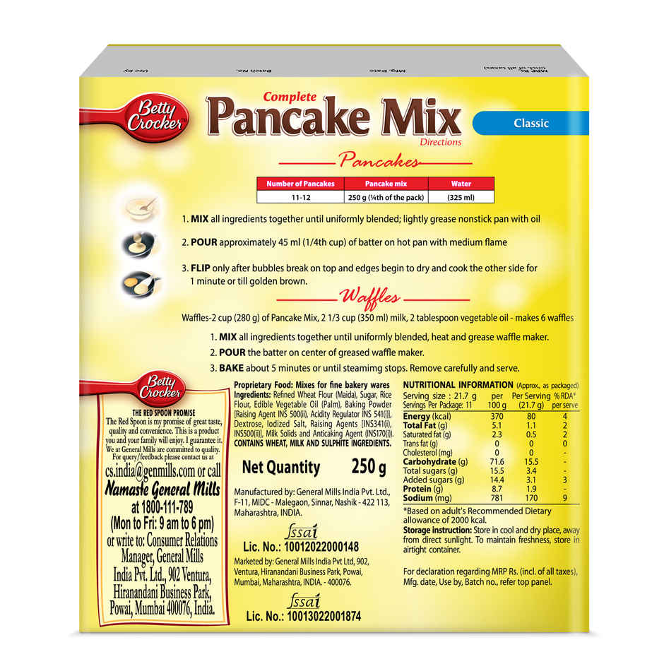 Betty Crocker Complete Classic Pancake Mix Pancake Mix For Kids