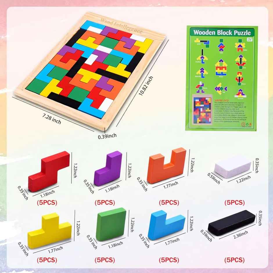 Storio Toys Wooden Russian Blocks Puzzles For Kids Adults