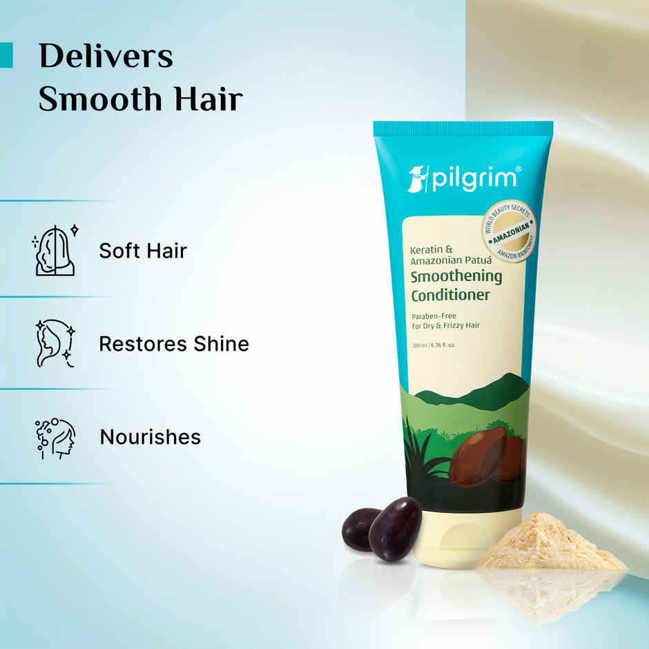 Pilgrim Patua & Keratin Hair Smoothening Conditioner for Dry & Frizzy hair Women & Men