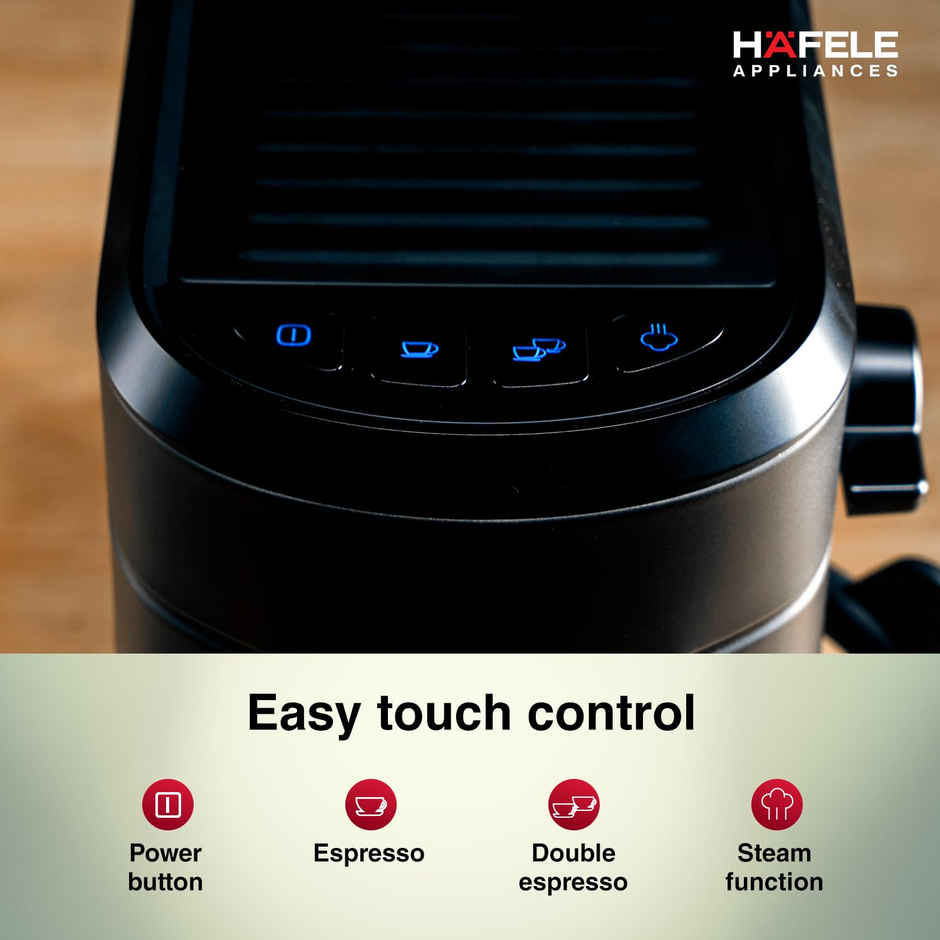 Hafele U-Kaffee Espresso Coffee Machine, 15-Bar Pressure, Removable Water Tank (1L),1450 W