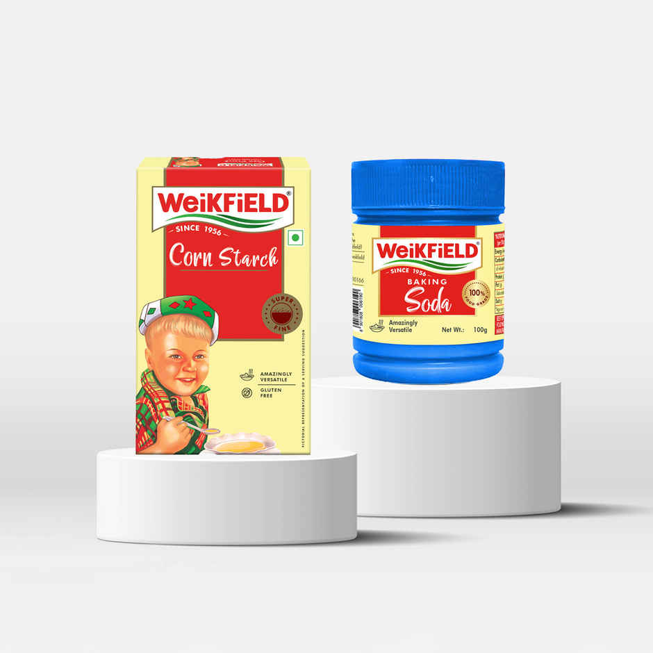 Weikfield Corn Starch (500g) & Weikfield Baking Soda Jar (100g) Combo