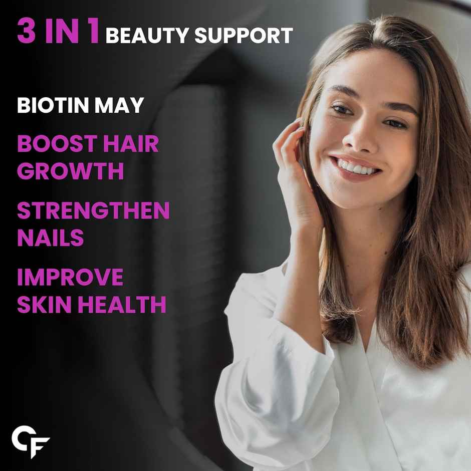 Carbamide Forte Biotin 10000mcg Biotin Tablets | Hair Growth Tablet | Hair Vitamins