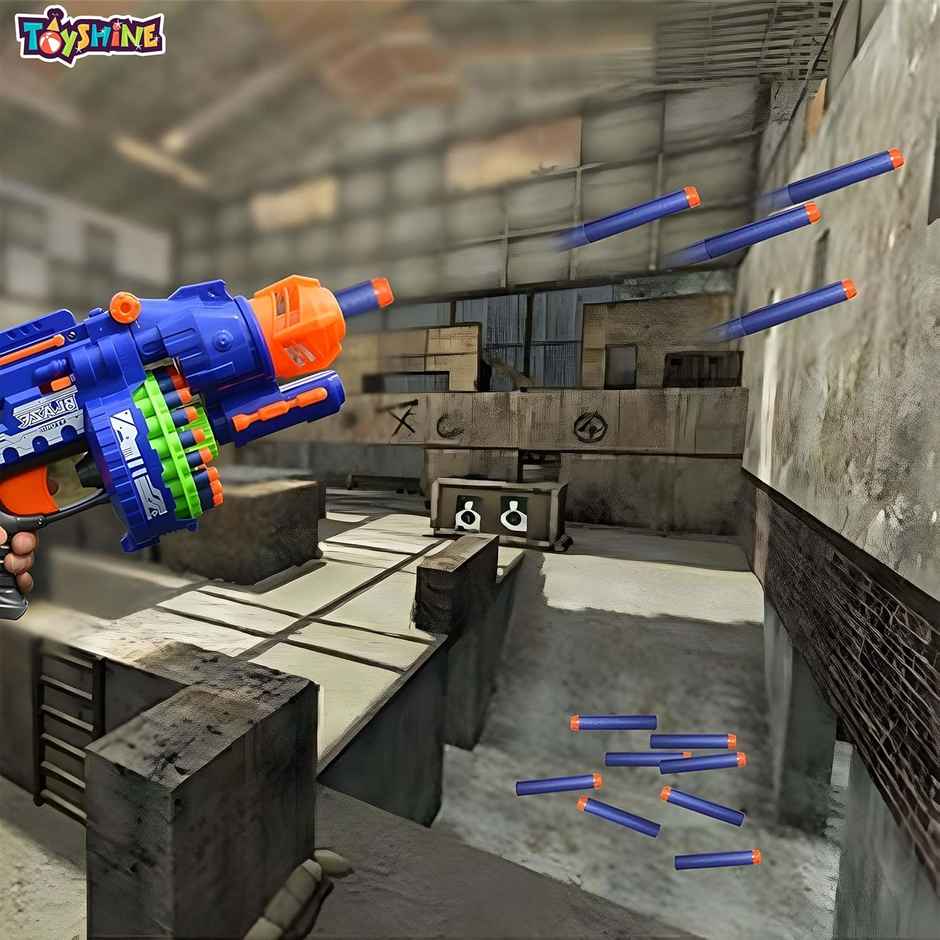 Toyshine 50 Pcs Foam Dart Bullets, Soft Suction Darts, Blue