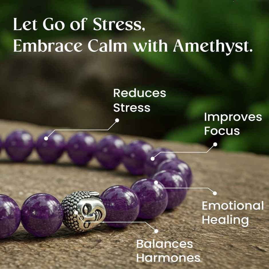 Astrotalk Amethyst Bracelet | Natural Gemstones | Pack of 1