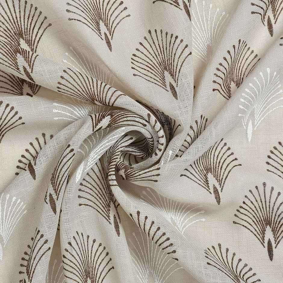 Florida Mimosa 9 Feet Sheer Curtains for Living Room Bedroom Balcony Brown