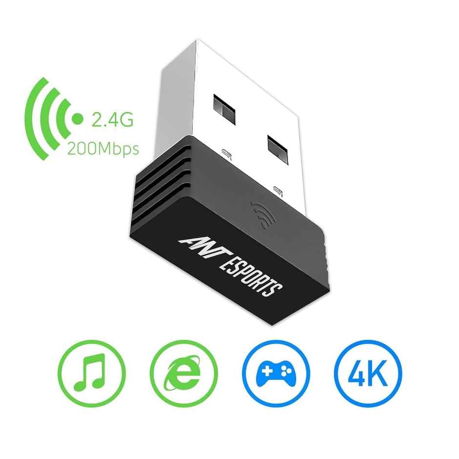 Ant Esports Ae200M 150 Mbps Usb 2.0 Wi-Fi Nano Dongle/Adapter, Wifi Dongle For Laptop Pc 2.4Ghz