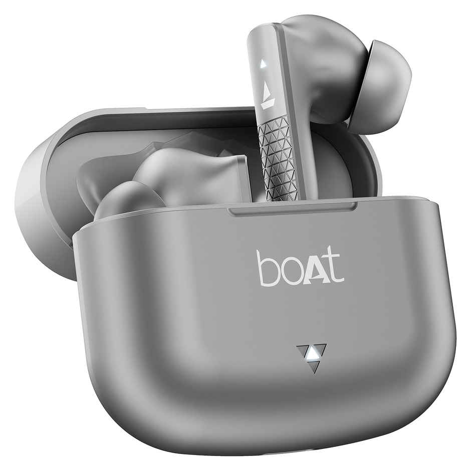 boAt Airdopes 91 TWS Earbuds with 45H Playtime, Dual Mics w/ ENx & BEAST Mode (Mist Grey)