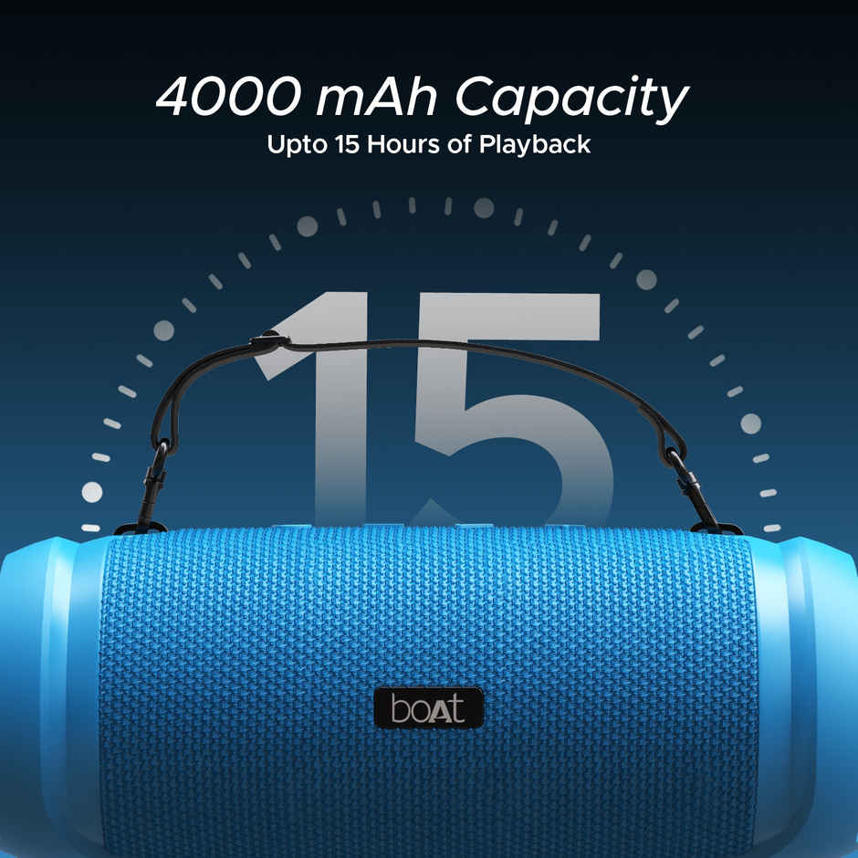 boAt Stone 1500 40W Portable Wireless Speaker with Roaring Sound | Dual EQs | Type-C | Blue