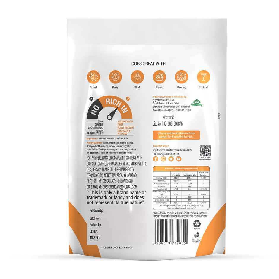 Nutraj Snackrite Roasted & Salted Almond/Badam