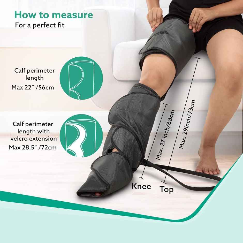 Agaro Magma Air Compression Leg Massager With Handheld Controller,3 Massage Mode Intensity For Feet