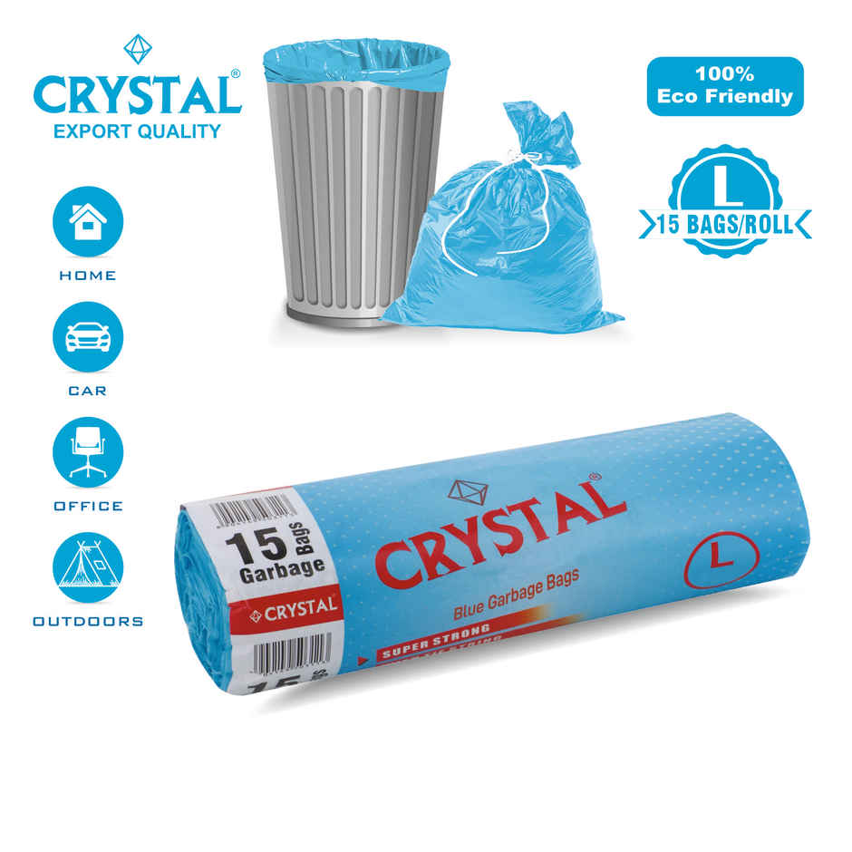 Crystal Large Blue Garbage Bag Roll 24X32