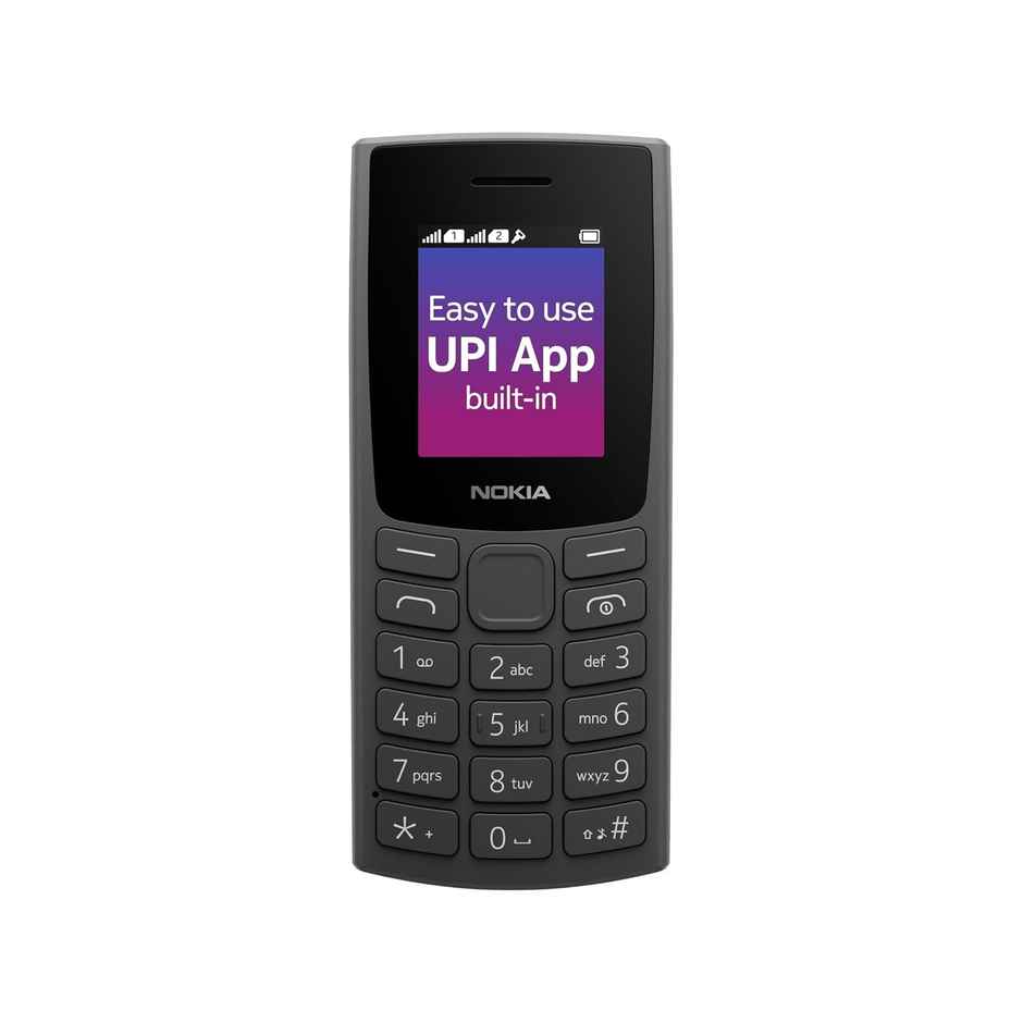 Nokia 106 Single Sim, Keypad Phone with Built-in UPI Payments App | Long-Lasting Battery | Charcoal