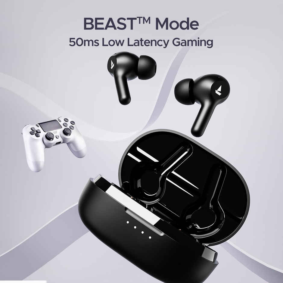 boAt Airdopes 71 TWS Earbuds w/ 40H Playtime, Dual Mics with ENx & ASAP Charge (Active Black)