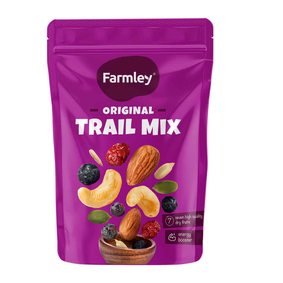 Farmley Trail Mix Dry Fruit- Almonds, Cashews, Cranberries, Blueberries, Blackcurrant & More