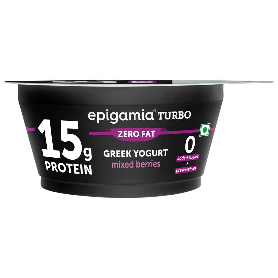epigamia 15 g Protein Turbo Yogurt, Mixed Berries Combo  