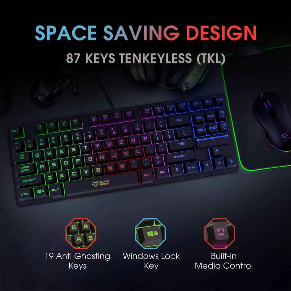 EvoFox X-Team Gaming Keyboard & Mouse (USB)